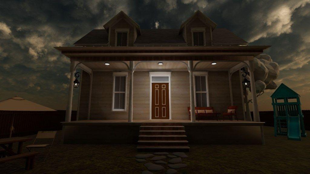 Front view of a house in Unity.