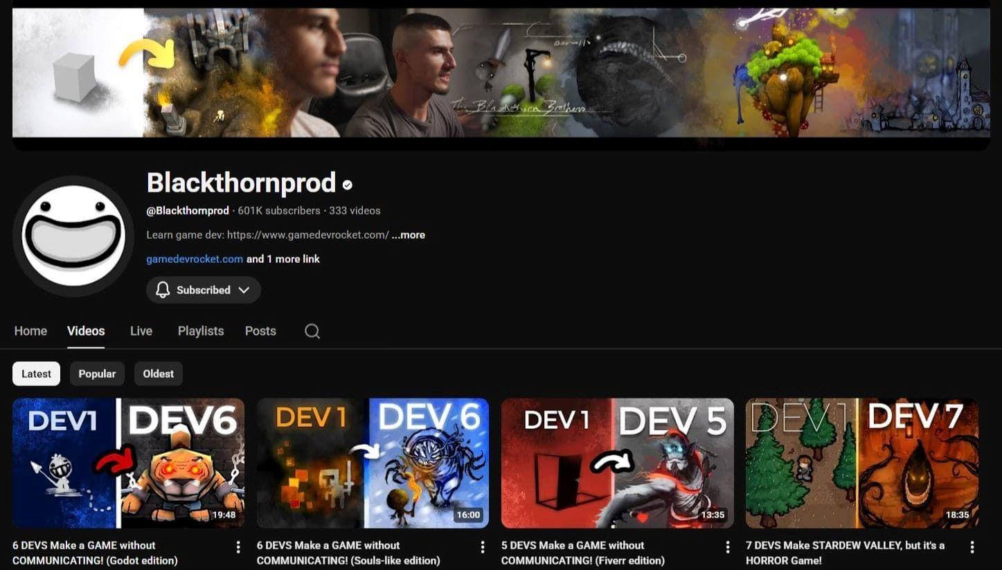 blackthornprod youtube channel