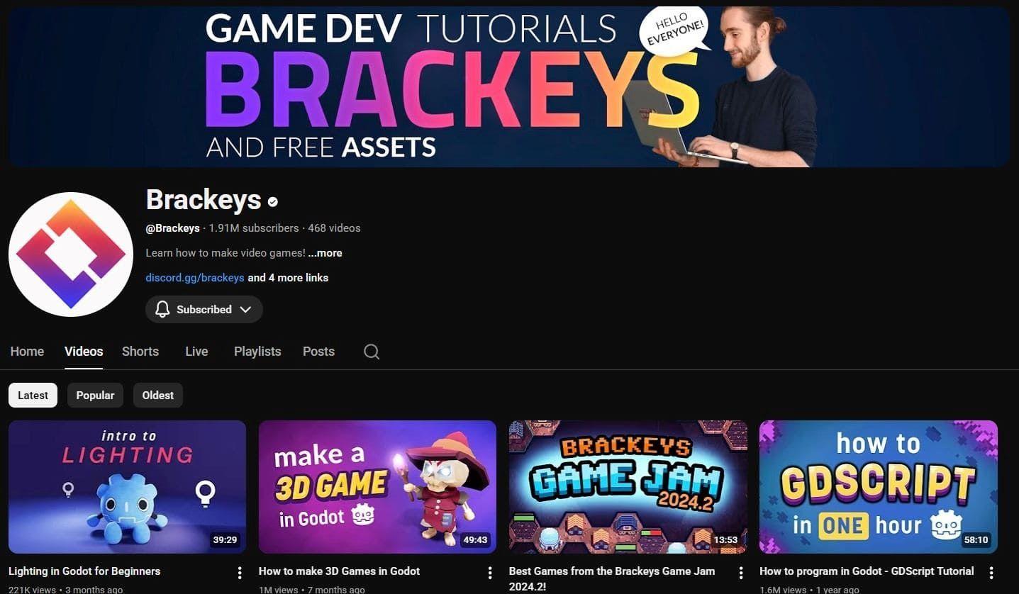 brackeys youtube channel