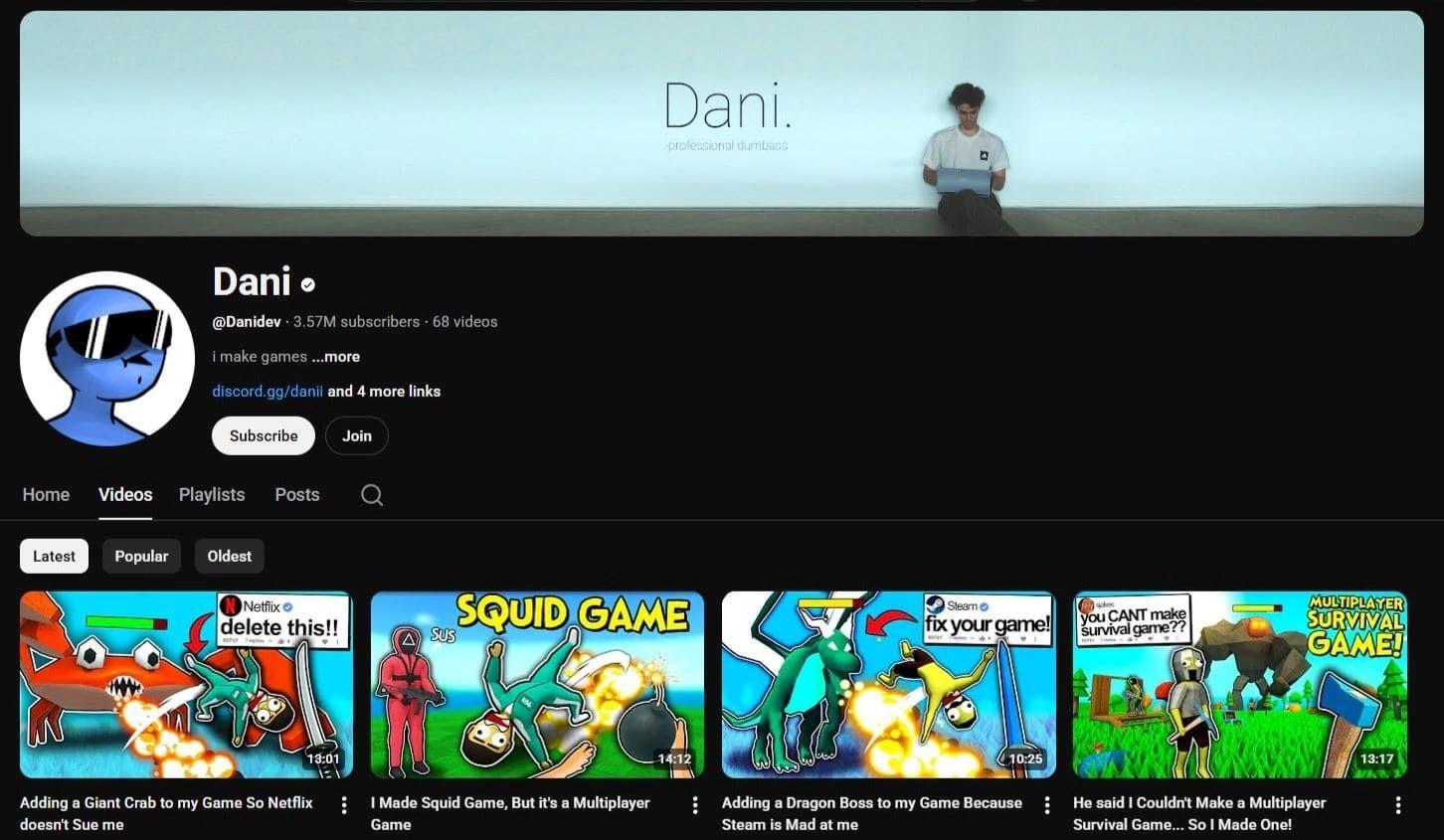 dani youtube channel