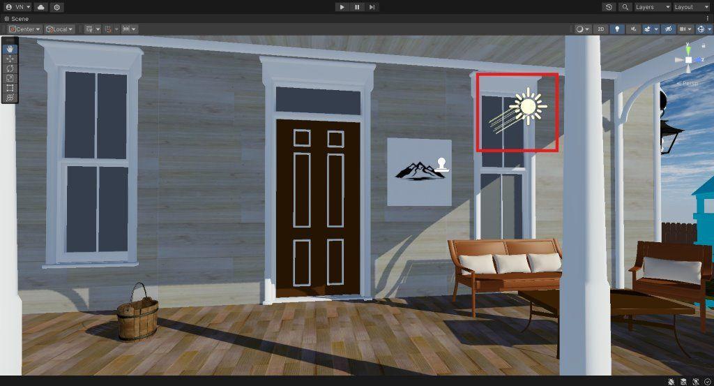 Directional light in a scene.