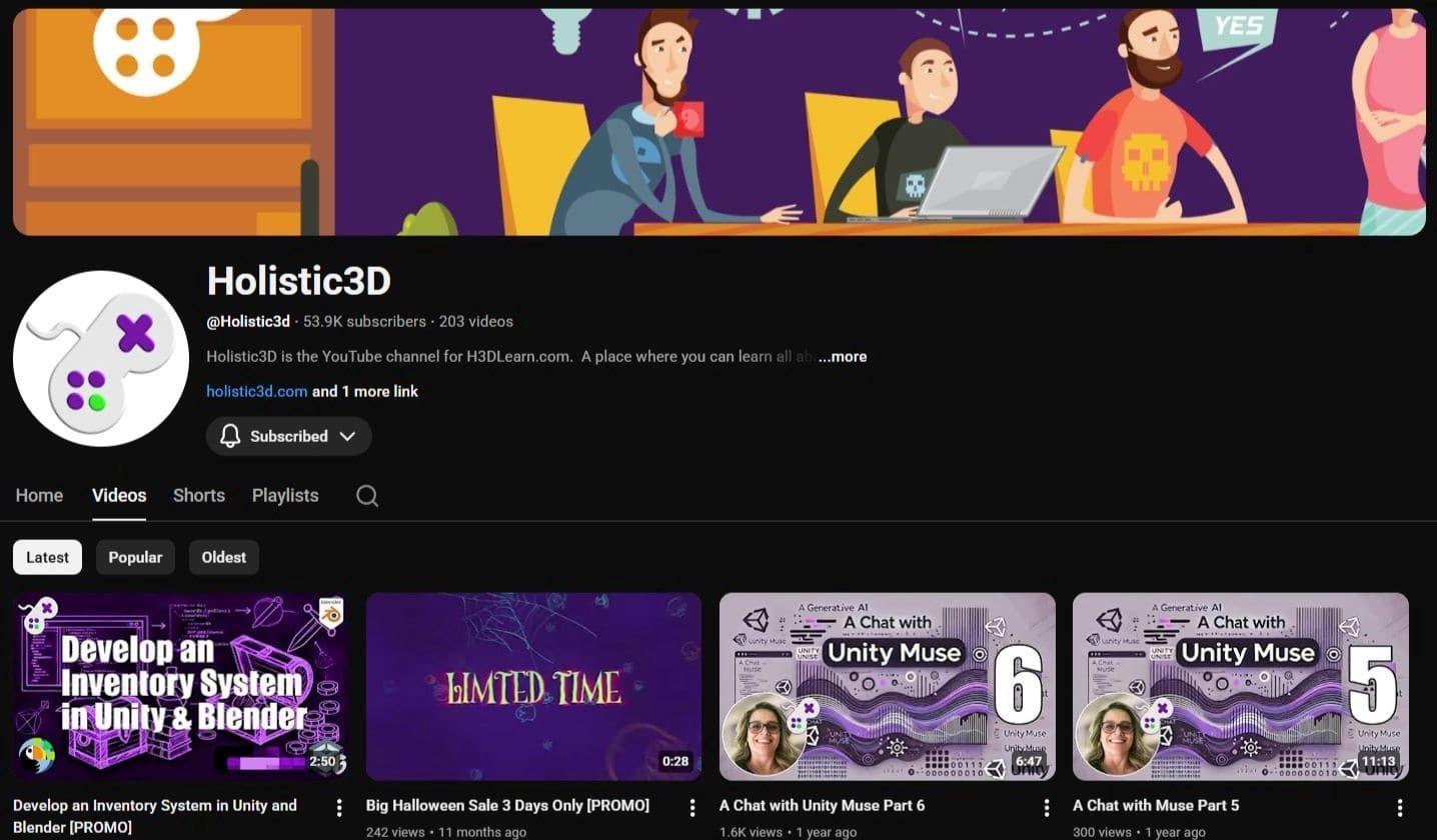 holistic 3D youtube channel