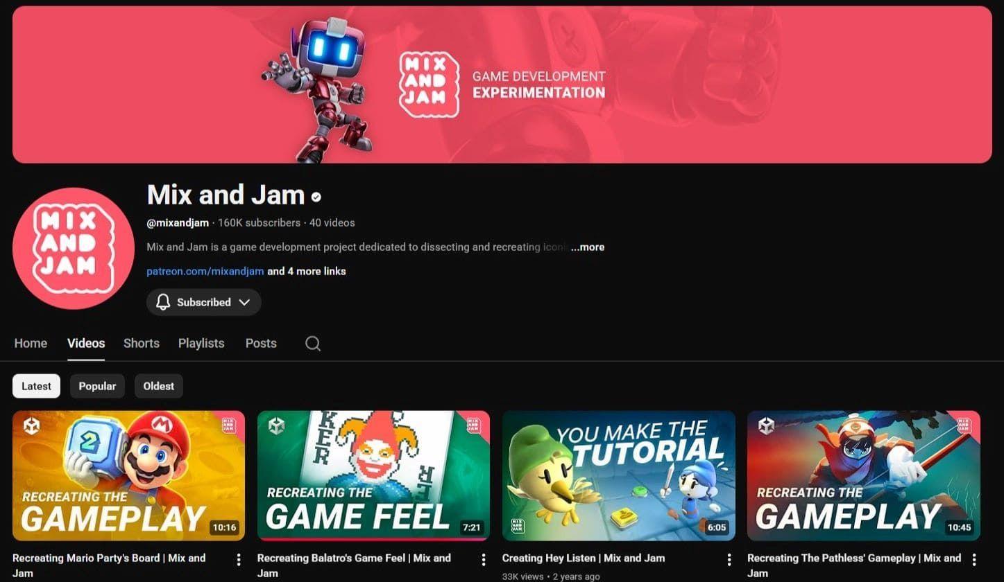 mix and jam youtube channel