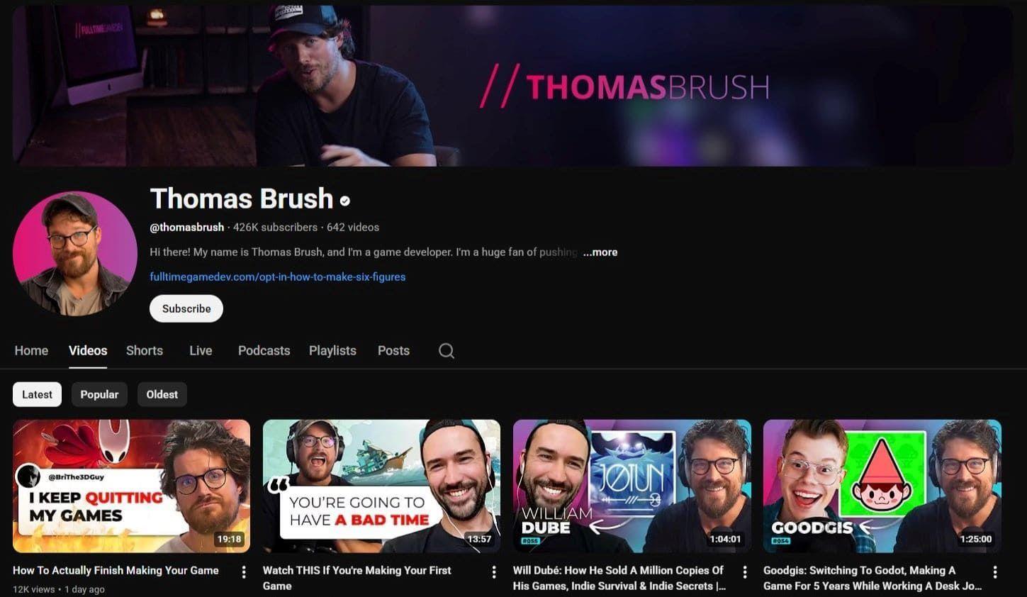 thomas brush youtube channel